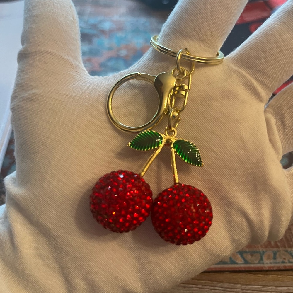 Sparkling Cherry Bag Charm/Keychain